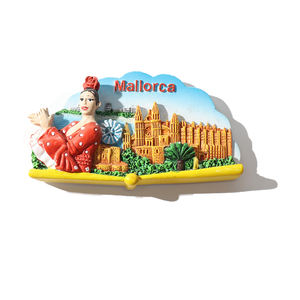 Imán de nevera de resina 3D de <span class=keywords><strong>Mallorca</strong></span>, España, personalizado, con motivos de la ciudad, decorativo, para regalo de viaje. - Product Image 2