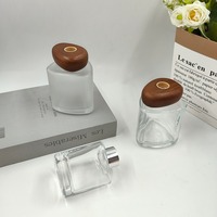 Bouteille diffuseur de parfum en verre triangulaire transparent givré 100ml 200ml pour aromathérapie