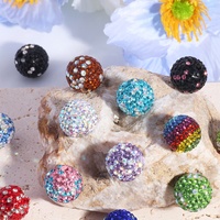 16mm Hot-<strong>selling</strong> Shining <strong>Polymer</strong> <strong>Clay</strong> Rhinestone Colorful Full Diamond Ball <strong>Beads</strong> DIY for Mobile Phone Keychain Bag Chain