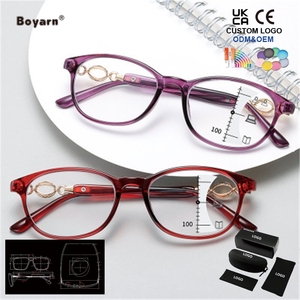 Lunettes de lecture multifocales progressives Boyarn pour femmes, anti-lumière bleue, avec verres correcteurs et dioptries, lunettes de soleil - Product Image 3