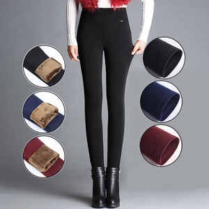 Pantalons pour femmes Leggings doublés en polaire épaisse <span class=keywords><strong>avec</strong></span> poches latérales 500g collants grande taille 6XL <span class=keywords><strong>pantalon</strong></span> extensible vêtements d'hiver - Product Image 2