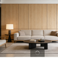 Panel de Pared Impermeable Antiestático, Diseño Escandinavo Moderno, Resistente a los Arañazos y al Desgaste, Fácil de Limpiar, para Sala de Estar y Uso en Hoteles