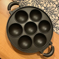 Batterie de cuisine moulée sous pression, lot de 7 trous pour omelette, ustensiles de cuisine antiadhésifs pour petit-déjeuner, ensemble de moules à tarte aux œufs, ustensiles de cuisine antiadhésifs