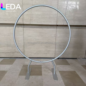 LEDA Élégant support de toile de fond en forme d'éventail semi-circulaire pour mariage, décoration de toile de fond drapée en arche pour événements festifs - Product Image 1