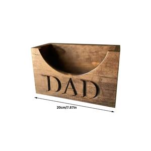 Wooden <b>Hat</b> Rack Dad Gift Solid Wood Desktop Storage <b>Box</b> For Baseball Cap Display Organizer Rectangle Shape Tabletop Mount - Product Image 2