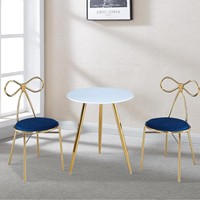 Ensemble de chaises de salle à manger modernes en acier inoxydable - Douces, durables et légères pour restaurant, maison, école