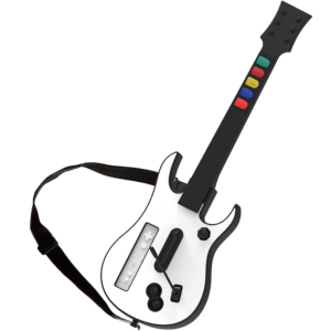 White Wireless <strong>Hero</strong> Rock Band With Straps WII <strong>Guitar</strong> <strong>Hero</strong> <strong>Controller</strong> for <strong>Hero</strong> and Rock Band Games - Product Image 1