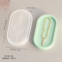 Moules ovales en résine pour plateaux, moules en silicone pour sous-verres en résine époxy, béton, Jesmonite, terrazzo, moules en silicone pour plateaux DIY
