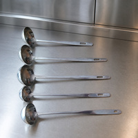 Sendok Sup Stainless Steel Berkualitas, Sendok Sajian Dapur yang Mudah Dibersihkan untuk Memasak dan Menyajikan