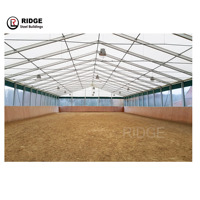 Abri pour vaches laitières d'occasion Abri extérieur pour vaches à structure en acier de stockage métallique