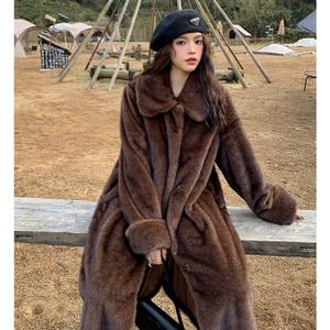 Женское пушистое пальто с V-образным вырезом - Product Image 6