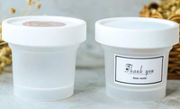 Jetables en plastique PP coupes à dessert corps gommage crème Conteneurs pot Avec Couvercles
