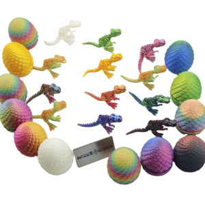 Produits virals TikTok : Modèles d'œufs de Tyrannosaurus Rex en acier inoxydable imprimés en 3D, colorés et personnalisables – Jouets œufs 3D - Product Image 1