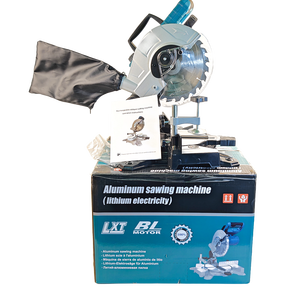 Scie à onglet coulissante sans fil Makkita <span class=keywords><strong>18V</strong></span> compatible, 210 mm, 3 vitesses, 45° ° /0 °   Coupe biseautée pour le travail du bois - Product Image 1