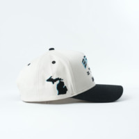Gorra de Béisbol Personalizada de 5 Paneles, Estructurada, de Algodón Oxford, con Estampado de Leopardo, Dos Tonos, Logotipo Bordado, Unisex, para Golf