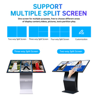 Pantalla Digital de Señalización Publicitaria de 32 Pulgadas con Soporte, Kiosco de Información Interactivo con Monitor Táctil