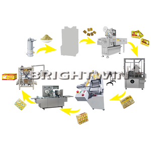 Machine de formage de cubes de <span class=keywords><strong>bouillon</strong></span> de production de masse Cubes de stock formant une ligne d'emballage Cubes de <span class=keywords><strong>bouillon</strong></span> de crevettes de poulet Maggie - Product Image 6