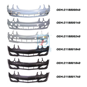 Pare-chocs avant en fibre de carbone autoclavée pour <span class=keywords><strong>Mercedes</strong></span> Benz W211 <span class=keywords><strong>Classe</strong></span> E, surface brillante neuve, découpes pour feux antibrouillard, installation par visser. - Product Image 4