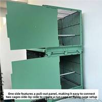 Cage à oiseaux métallique empilable en gros pour l'élevage - Grande cage à perroquets robuste avec plateaux amovibles, pour canaris, agapornis