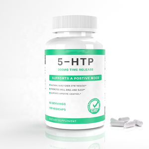 Suministro de China Natural 5 <span class=keywords><strong>HTP</strong></span> 5 Cápsulas de hidroxitriptófano Suplemento alimenticio para la relajación de los adultos Etiqueta privada Extracto de semilla de Ghana - Product Image 1