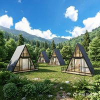 Structure en acier léger LGS, type villa à 2 étages, kit de maison préfabriquée en acier modulaire pour projets de villégiature et de vacances