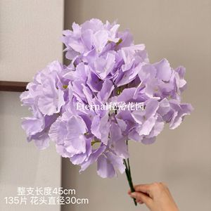 Bouquet de fleurs artificielles d'hortensias Secret Garden, 5 têtes, rose, en soie, pour décorations murales de mariage - Product Image 2