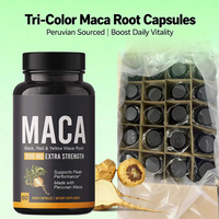 Capsule de Maca pour l'amélioration des hanches, avec logo personnalisé, extrait rouge, courbe noire, vente en gros