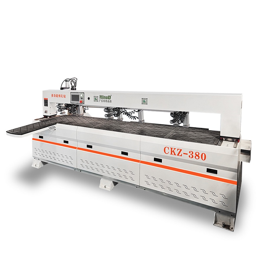 MINGD CKZ-380 dreifach spindel fünf oberfläche cnc bohrmaschine horizontale vertikale cnc seite tiefes loch bohrmaschine für schrank