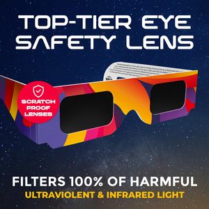 Gafas de Eclipse Solar Seguras con Certificación CE ISO AAS para Observación Directa del Sol, Producto para Deportes y Entretenimiento - Product Image 2