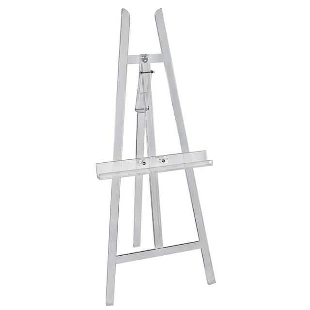 Bespoke clear Tall Acrylic Adjustable Floor Art Tripod Easel Stand Display for Painter