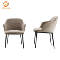 Mobilier moderne nordique à manger de fourrure gris haut tabouret chaises pour salle à manger et restaurant style