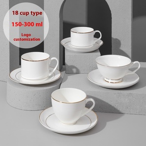 Set di piatti da <span class=keywords><strong>caffè</strong></span> e tazza da tè in ceramica di lusso europeo e di lusso personalizzato squisito Design contemporaneo in cina con cucchiaio - Product Image 5