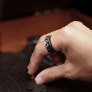 Anillo de Lujo de Acero Inoxidable con Engranajes Giratorios Multicolor, Joyería de Mano con Significado, Anillo Antiestrés, Regalos para Mujeres y Hombres - Product Image 2