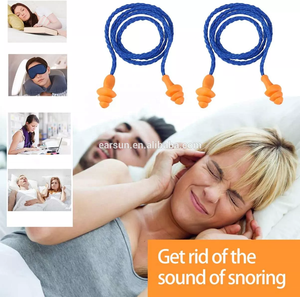 عازلة للصوت 1270 سيليكون للماء سدادات الأذن النوم الضوضاء سدادات الأذن مع حزمة العلامة التجارية - Product Image 3