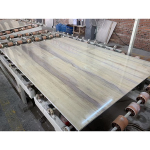 แผ่นหินอ่อนลายไม้แปะก๊วยขัดเงาแบบโมเดิร์น Goldtop สำหรับเคาน์เตอร์ครัว ห้องนั่งเล่น และผนังทีวี - Product Image 2