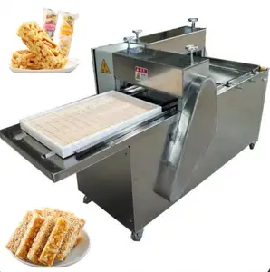Otomatik pirinç kek haşhaş makinesi fıstık gevrek susam şeker şekillendirme makinesi tahıl Bar yapma makinesi