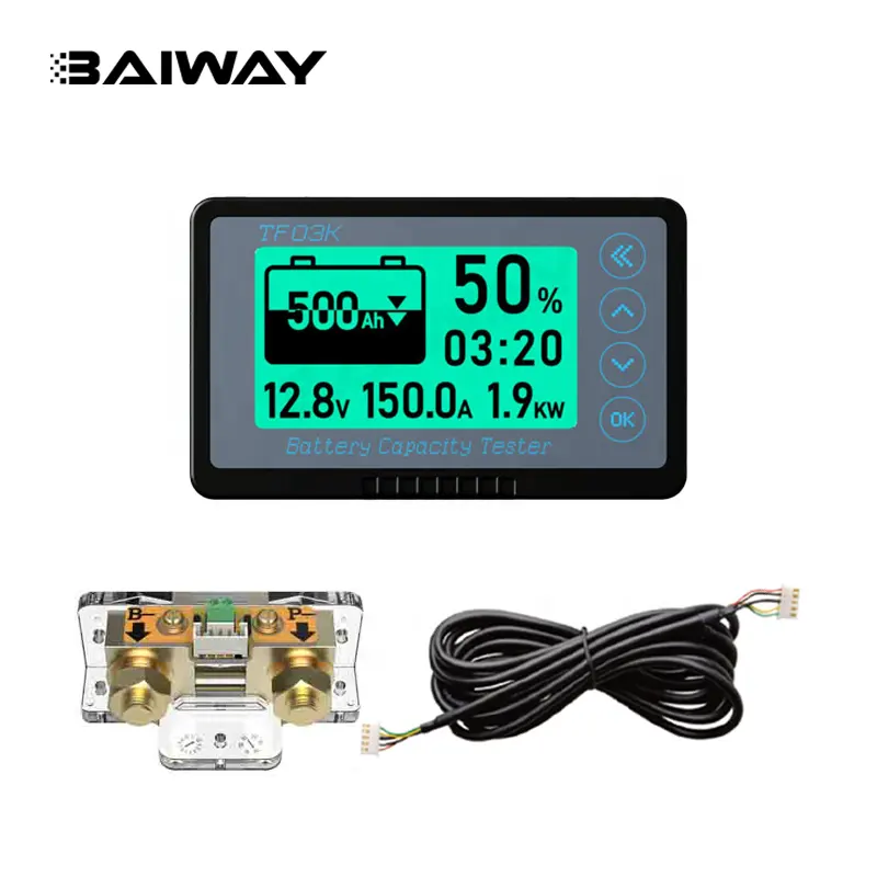 Baiway 8-120V 350A Batterie-Coulo meter TF03K Professional Präzisions-Autobatterie-Tester-Monitor für die Kapazitäts anzeige der RV-Batterie