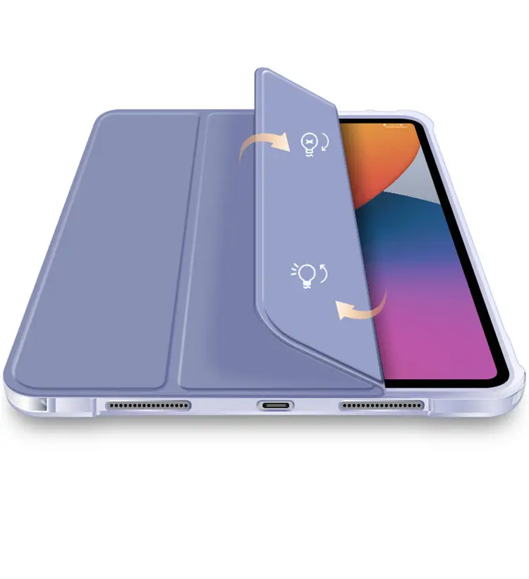 2022 yumuşak silikon otomatik uyku Wake masa masa kılıfı şok PC kapak kalemlik iPad Pro 2020 için 11 12.9 inç