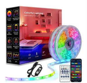 ไฟแถบ <span class=keywords><strong>LED</strong></span> อัจฉริยะไฟเส้นเดี่ยวควบคุมในห้องนอนมีหลายสีประสานเพลงได้แถบไฟอัจฉริยะ - Product Image 1