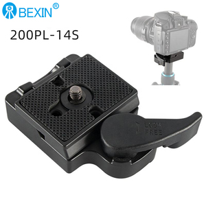 Blikin — kit de pinces de caméra dslr, accessoires professionnels, personnalisés, OEM dslr 200PL-14, à dégagement rapide, plaque QR, pour <span class=keywords><strong>Manfrotto</strong></span> et tête de trépied - Product Image 1