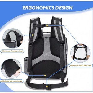 Free Sample Pet <b>Carrier</b> <b>Backpack</b> for Small Medium <b>Dogs</b> and Cats Large Space Foldable <b>Backpack</b> with Safety Lock Zipper and - Product Image 6