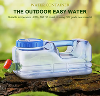 Réservoir d'eau portable 5,5L/10L en PC avec robinet pour camping-car, seau de stockage d'eau pour pique-nique et voyage