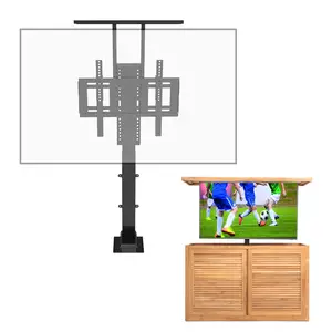 Contuo detachable tv stand Bracket Drop Down Hidden Cabinet TV lift Led electric remote adjustable TV stand
