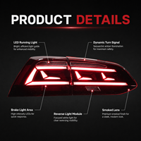 Nouvel ensemble de feux arrière à LED rouges BK pour Golf 7 et B8 2013-2020, clignotants séquentiels, Plug & Play
