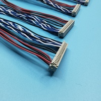 Maßgefertigtes 30-40-Pin LVDS-Displaykabel PVC-Isolierung Kabelbaum DF13-Steckverbinder für Motorrad-LCD-Bildschirm Flex-Flachbandkabel