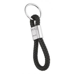 Cavo Portachiavi in Pelle Nera Intrecciata - Product Image 3