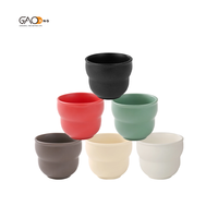 Tasse à main en céramique couleur unie mate, style nordique, empilable, 6 couleurs assorties, compatible micro-ondes et lave-vaisselle, cadeau pour la maison