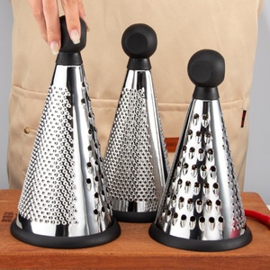 Multifunctional Soft Grip Cheese Grater Stainless Steel Grater 3 Sided Cheese Shredder & <b>Vegetable</b> <b>Chopper</b> - Product Image 6
