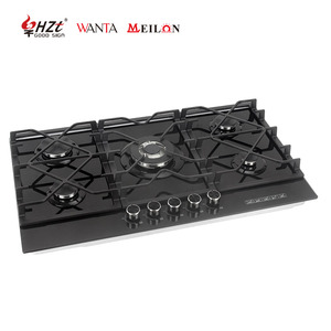 Cuisinière à <span class=keywords><strong>gaz</strong></span> <span class=keywords><strong>GPL</strong></span> encastrable de haute qualité à 5 brûleurs avec allumage électronique - Product Image 2