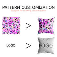 Housse de coussin personnalisée OEM en tissu doux, imprimée numériquement, pour la décoration de la maison, vente en gros